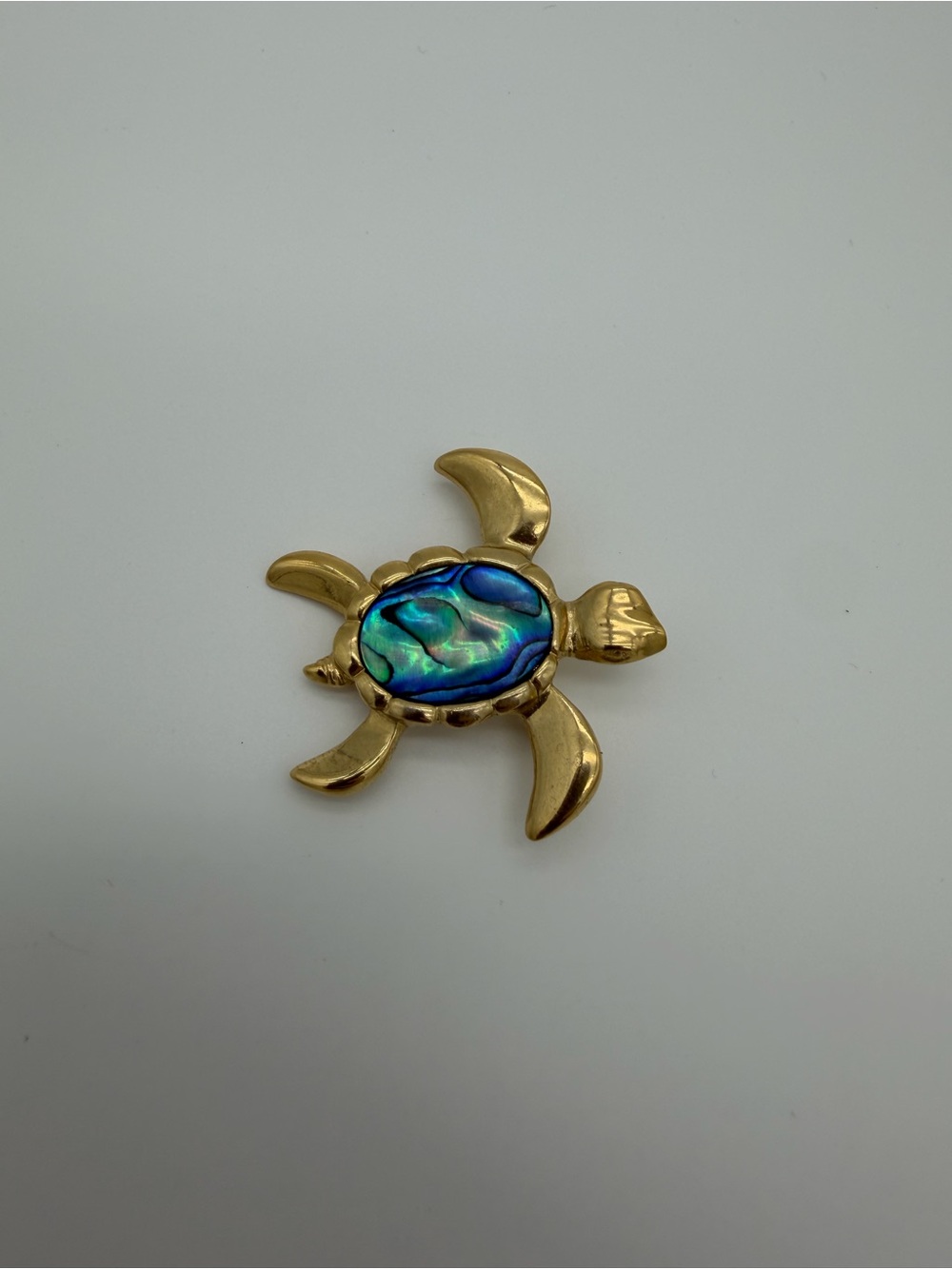 Turtle Pin with Abalone Shell Center - Picture 4 of 4